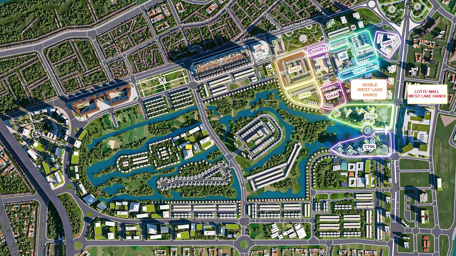 vị trí dự án noble west lake tây hồ ciputra